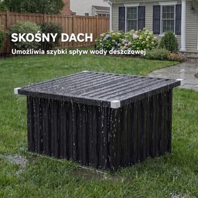 Outsunny Wiata dla robota koszącego stalowa 108 x 86 x 62,5 cm Garaż z dachem skośnym i osłoną krawędzi | Aosom PL