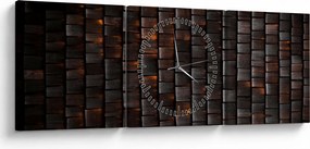 Nowoczesne malarstwo abstrakcyjne (z zegarem) (90x30 cm)