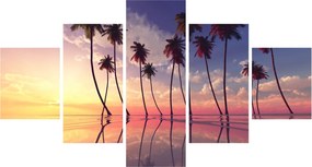 Obraz palm wznoszących się nad powierzchnią (125x70 cm)