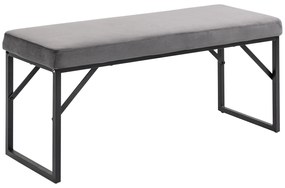 HOMCOM Ławka Sypialniana Aksamitna Tapicerka Elegancka do Makijażu i Salonu Wysoki Komfort Ciemnoszara | Aosom PL