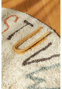 Kremowy bawełniany dziecięcy dywan do zabawy ø120 cm ABC Color and Letters – Lorena Canals