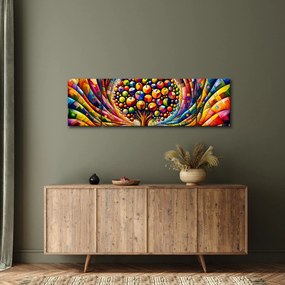 Obraz – Kolorowe drzewo z jabłkami (170x50 cm)