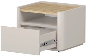 Szafka nocna Elivo 50 cm z szufladą - kaszmir / dąb olejowany