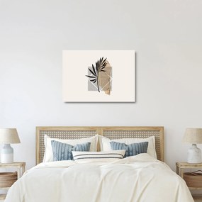 Obraz na szkle - Abstrakcja z tropikalnymi liśćmi N⁰1 (70x50 cm)