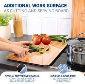 Zestaw 2 szklanych płyt ochronnych na kuchenkę Wenko Lunch, 52x30 cm