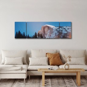 Obraz - Nocny szczyt gór (170x50 cm)