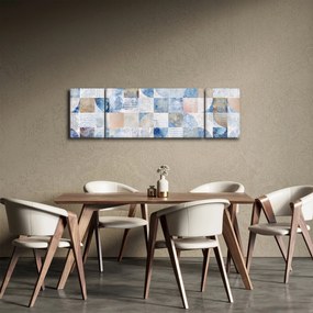 Obraz - Geometryczne kształty na ścianie (170x50 cm)