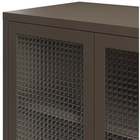 Szara metalowa witryna 70x100x40 cm Layna – Marckeric