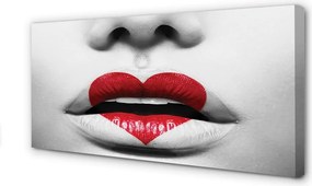 Duży obraz na płótnie Usta z Sercem