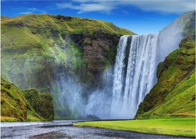 Obraz na szkle - Wodospad Seljalandsfoss (70x50 cm)