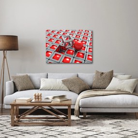 Obraz - 3D metaliczna abstrakcja (70x50 cm)