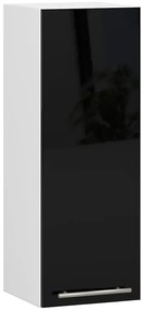 Górna szafka kuchenna w kolorze czarny połysk H1-W33