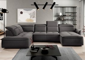 Narożnik MURILLO XL z elektryczną regulacją siedziska Lewostronny w tkaninie VOUGE 16 WERSAL