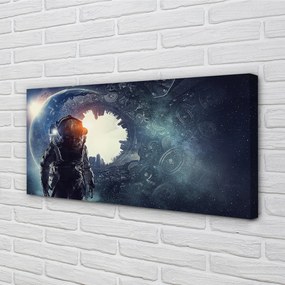 Zdjęcie na płótnie Postać w Świecie Mechanizmów