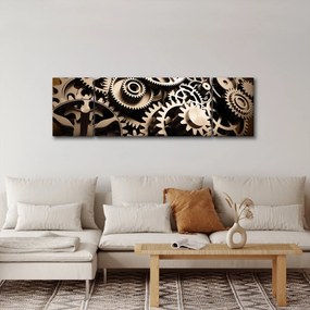 Obraz - Części zegara (170x50 cm)