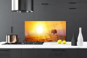 Panel Szklany Wieczorny Lot nad Łąką