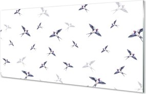 Panel Szklany Romantyczna Wizja Ptaków i Kwiatów