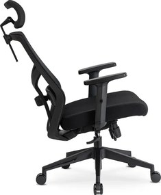 Fotel Biurowy Ergonomiczny Obrotowy BENTO Czarny Nowoczesny