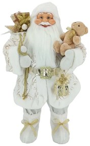 Figurka świąteczna Mikołaj Biało-złoty 80cm
