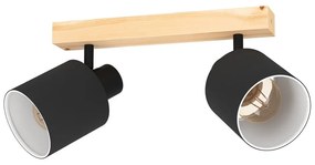 Czarno-naturalna lampa punktowa 5x30 cm BATALLAS – EGLO