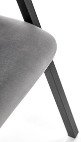 Krzesło popiel velvet K473 nowoczesne loft metalowe podłokietniki