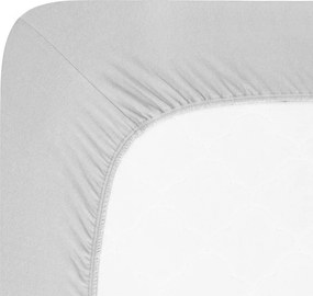 4Home prześcieradło jersey Lycra szary, 200 x 200 cm, 200 x 200 cm