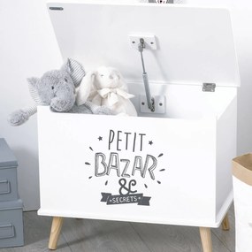 Skrzynia na zabawki „Petit Bazar &amp; Secrets”, na nóżkach, do pokoju dziecięcego, MDF