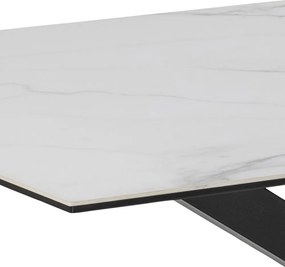 Biały stół z ceramicznym blatem Heaven 160x90