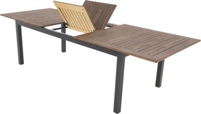 Doppler EXPERT WOOD Plus - ogrodowy rozkładany stół aluminiowy 150/210 x 90 x 75,5 cm - Towar z drobną wadą (N640)