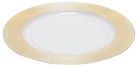 Transparentny podtalerz ze złotym dekorem, Ø 33 cm