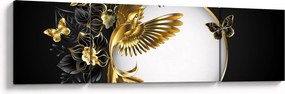 Obraz - Piłka ze złotymi motywami (170x50 cm)