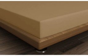 Brązowe bawełniane prześcieradło z gumką 140x200 cm – Mijolnir