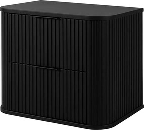 Szafka łazienkowa, matowa czerń, uchwyt czarny, 41,5 x 60 x 51,7 cm