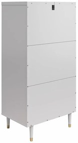 Jasnoszara wysoka komoda 70x141 cm Elizabeth – CosmoLiving by Cosmopolitan