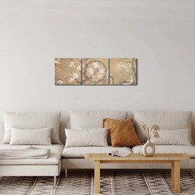 Obraz - Japoński krajobraz z kreskówki (z zegarem) (90x30 cm)