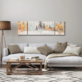 Obraz - Akwarelowy las (170x50 cm)