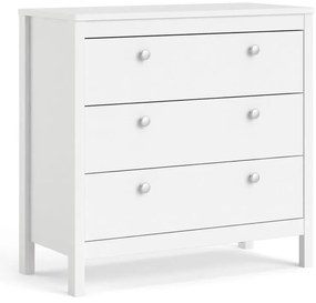Biała niska komoda 82x80 cm Madrid – Tvilum