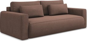 Kanapa 3-osobowa z funkcją spania - z tkaniny strukturalnej - pudrowy róż - KAPUA