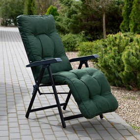 Fotel ogrodowy z podnóżkiem Lena Plus Black Edition H024-32IB PATIO