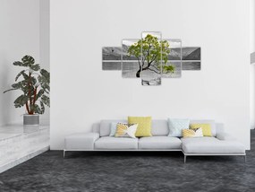 Obraz drzewa na środku jeziora (125x70 cm)