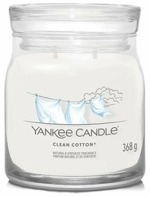 Yankee Candle świeczka zapachowa Signature w szkle średnia Clean Cotton, 368 g