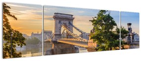 Obraz - Most nad rzeką, Budapeszt, Węgry (170x50 cm)