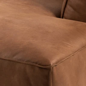 Koniakowa sofa z imitacji skóry 282 cm Fairfield Kentucky – Bonami Selection