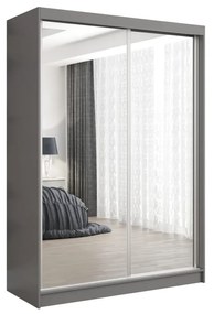 Szafa przesuwna - Debra 150 cm, szary mat