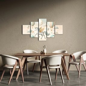 Obraz - Szczęśliwy jednorożec (125x70 cm)