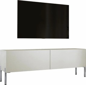 Szafka RTV: Kaszmir, Chromowane nogi, 140 x 52 x 32 cm