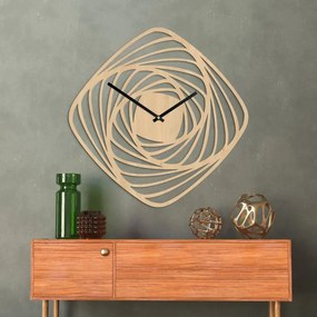 Nowoczesny drewniany zegar ścienny | SPIRAL