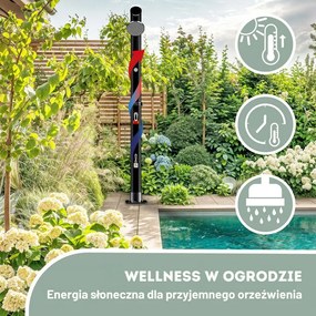 Prysznic solarny BOW, 20l, czarny Monzana