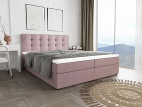 BEDANTE Łóżko kontynentalne Fado 2 140x200 Cosmic 14, różowy, pojemnik na pościel