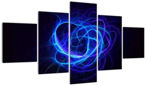 Obraz niebieskiej abstrakcyjnej piłki (125x70 cm)